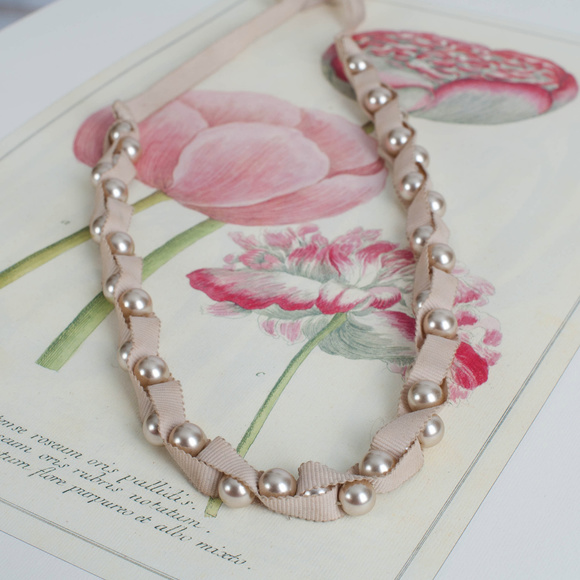 Stella & Dot Jewelry - STELLA & DOT Pearl & Ribbon Tie Necklace